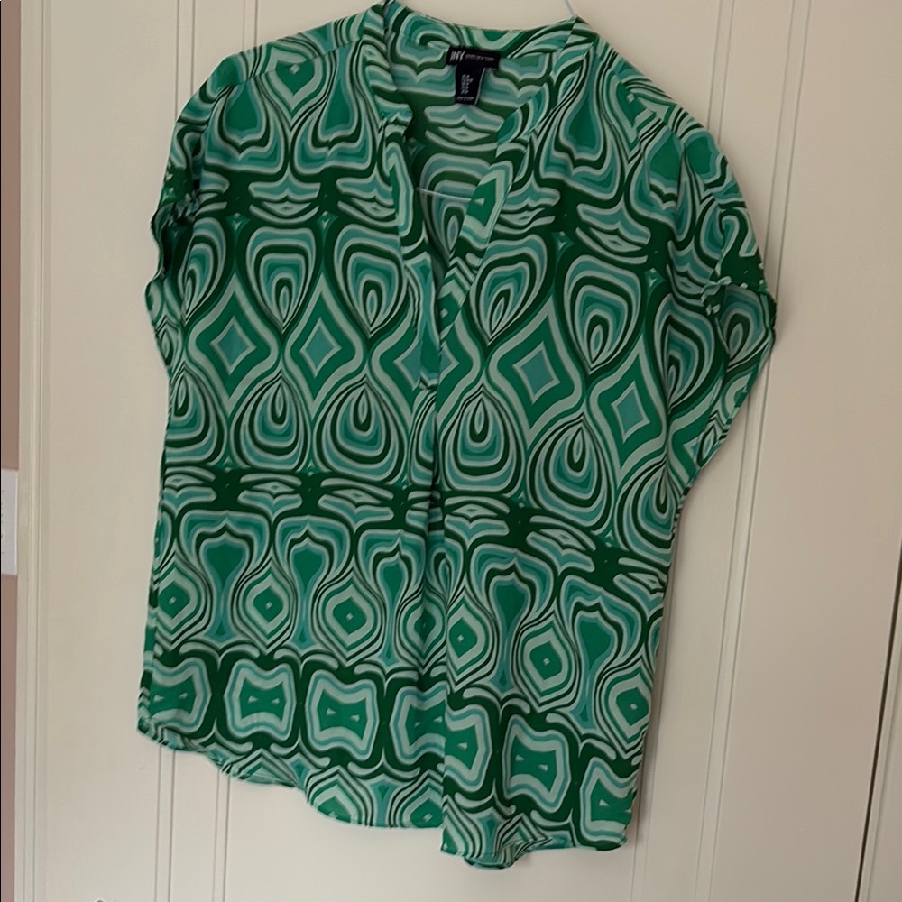 Green Patterned Women’s Top